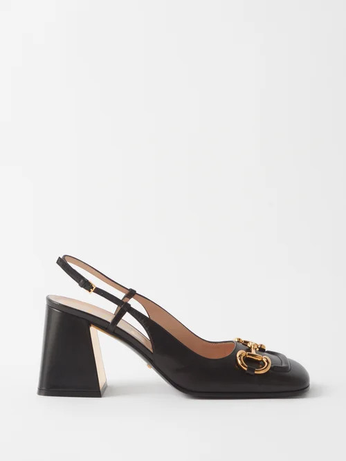 Gucci - Horsebit Leather Pumps - Womens - Black - 35 EU/IT | Matches (US)