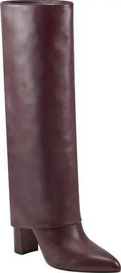 Marc Fisher LTD Leina Foldover Shaft Pointed Toe Knee High Boot (Women) | Nordstrom | Nordstrom