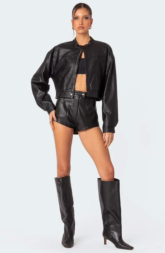 Ramona High Waist Faux Leather Shorts | Nordstrom