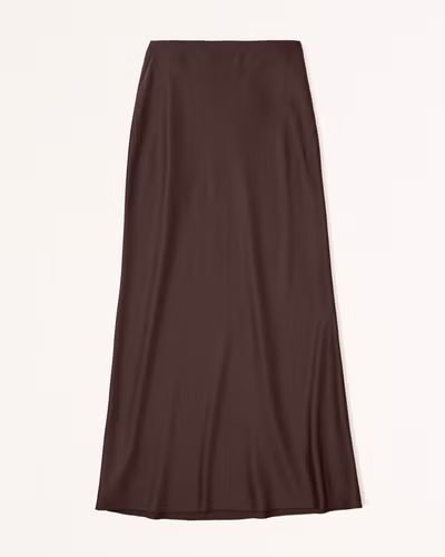 Satin Column Maxi Skirt | Abercrombie & Fitch (US)