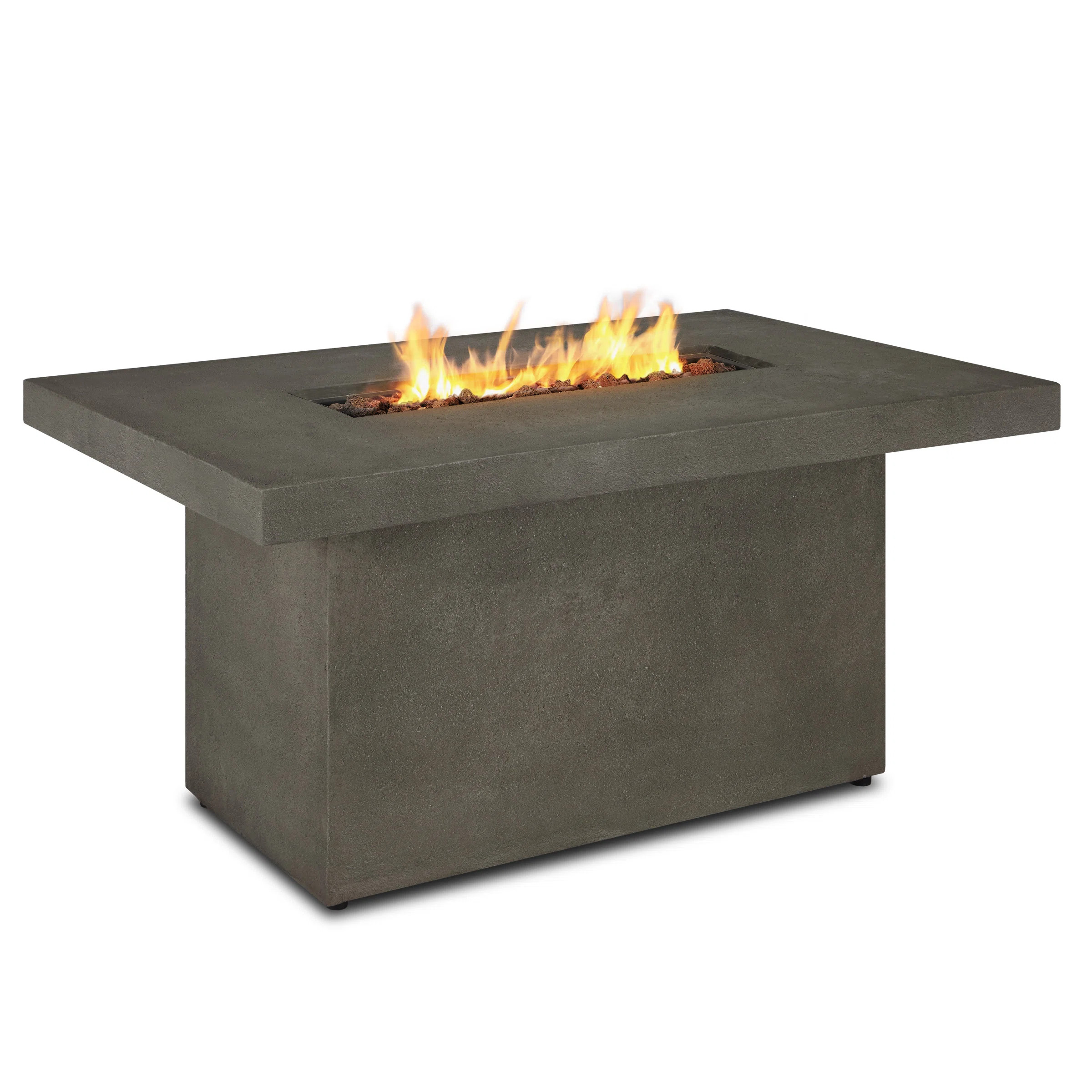 Ventura Rectangle Chat Height Gas Fire Table by Real Flame | Wayfair North America
