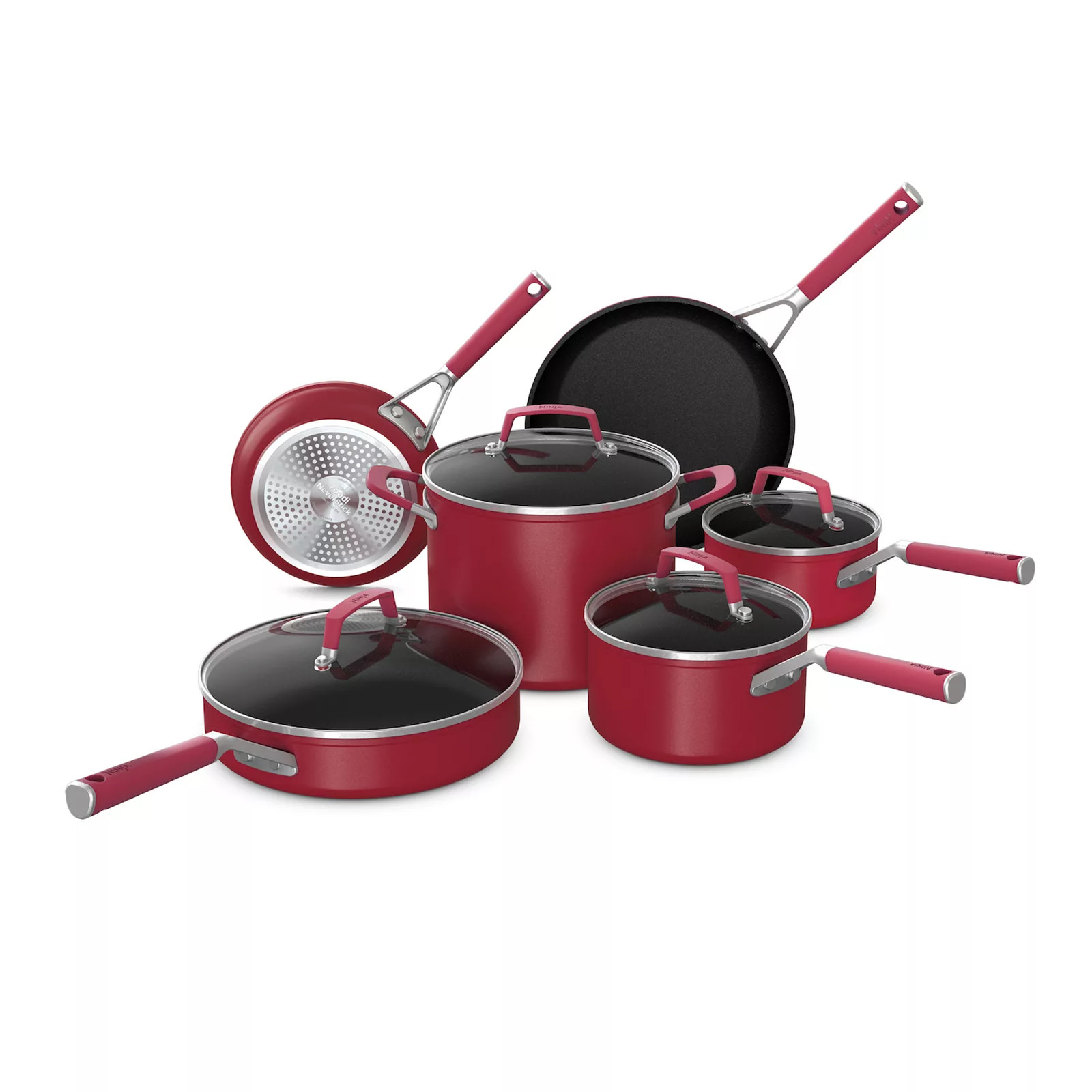 Ninja Foodi NeverStick Vivid 10-pc. Cookware Set, Multicolor, 10PC | Kohl's