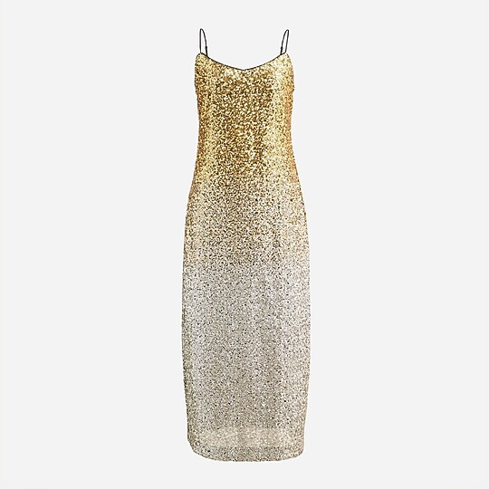 Gwyneth ombré sequin slip dress | J. Crew US