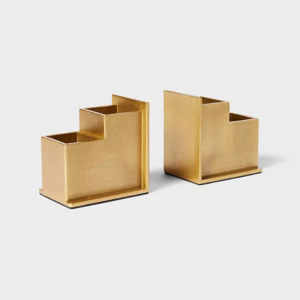 2pk Aluminum Multi Use Bookend Set - Threshold™ | Target