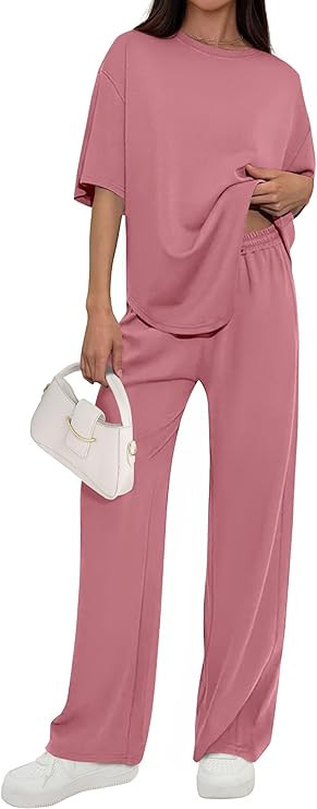 PRETTYGARDEN 2 Piece Lounge Sets for Women Summer 2026 Short Sleeve Matching Airport Travel Outfi... | Amazon (US)