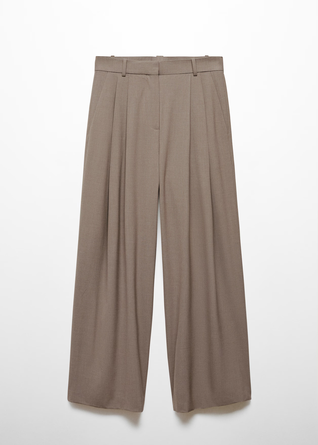 Wideleg pleated trousers | MANGO (UK)