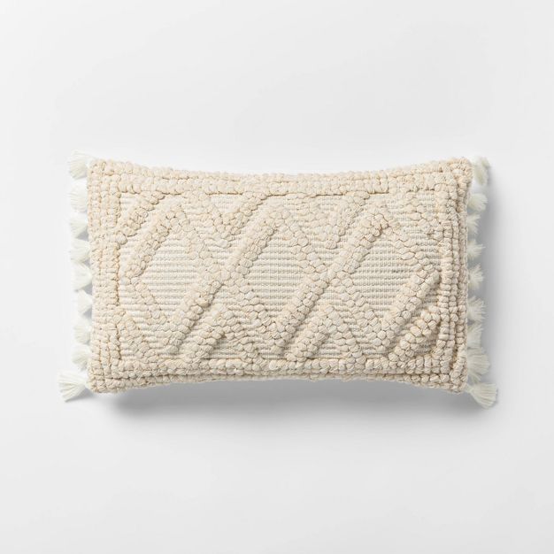 Woven Textured Diamond Throw Pillow Cream - Opalhouse&#8482; | Target