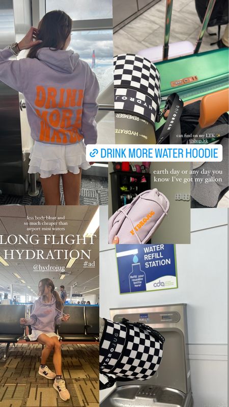 International flight essentials with Hydrojug and the portable strap casual cute airplane outfit, drink more water hoodie, Earth Day appreciation, summer water, bottles, travel, water bottles
Gifted from @Hydrojug #ad

#LTKtravel #LTKunder100 #LTKfit