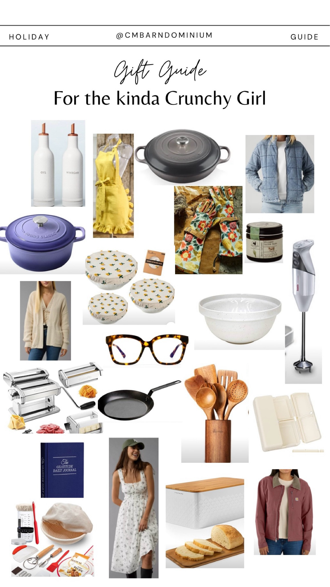 Gift guide for the Crunchy ish girl whole loves sourdough, cooking, healthy living & staying home! 

#LTKHome #LTKGiftGuide #LTKHoliday