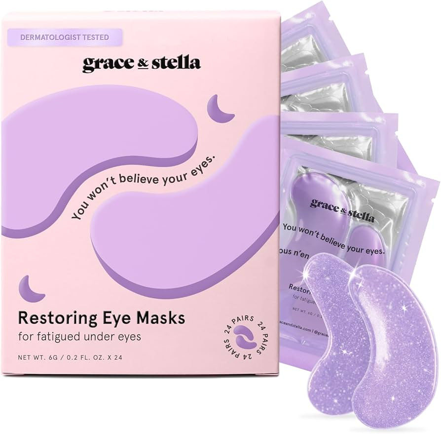 grace & stella Under Eye Patches for Puffy Eyes and Dark Circles (Retinol, 24 Pairs) Restoring Ge... | Amazon (US)