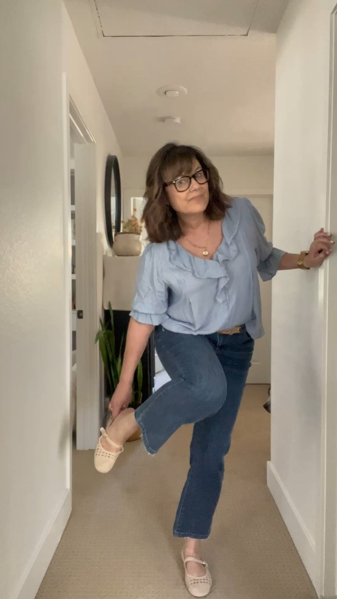 Nordstroms rack finds!!! Democracy Cropped jeans and a cute ruffled top and Mary Jane’s!

#LTKOver40 #LTKSpringSale #LTKSeasonal