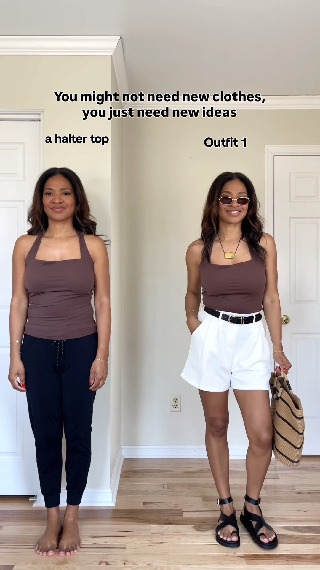 My halter top is a part of the Amazon Big Spring sale! I’m wearing a size medium in the halter top. My shorts are a size small. My tan linen pants are a size small. My denim shorts are a size 28. My shoes are all TTS  Everything is found on Amazon. ￼@amazon #ad #founditonamazon



#LTKgrwm #LTKOver40 #LTKootd