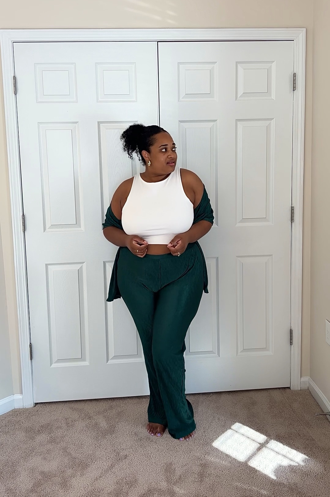 Regular stats:
Size 14
5’4”
215 lbs
Wearing size XL

#LTKFindsUnder50 #LTKPlusSize #LTKMidsize