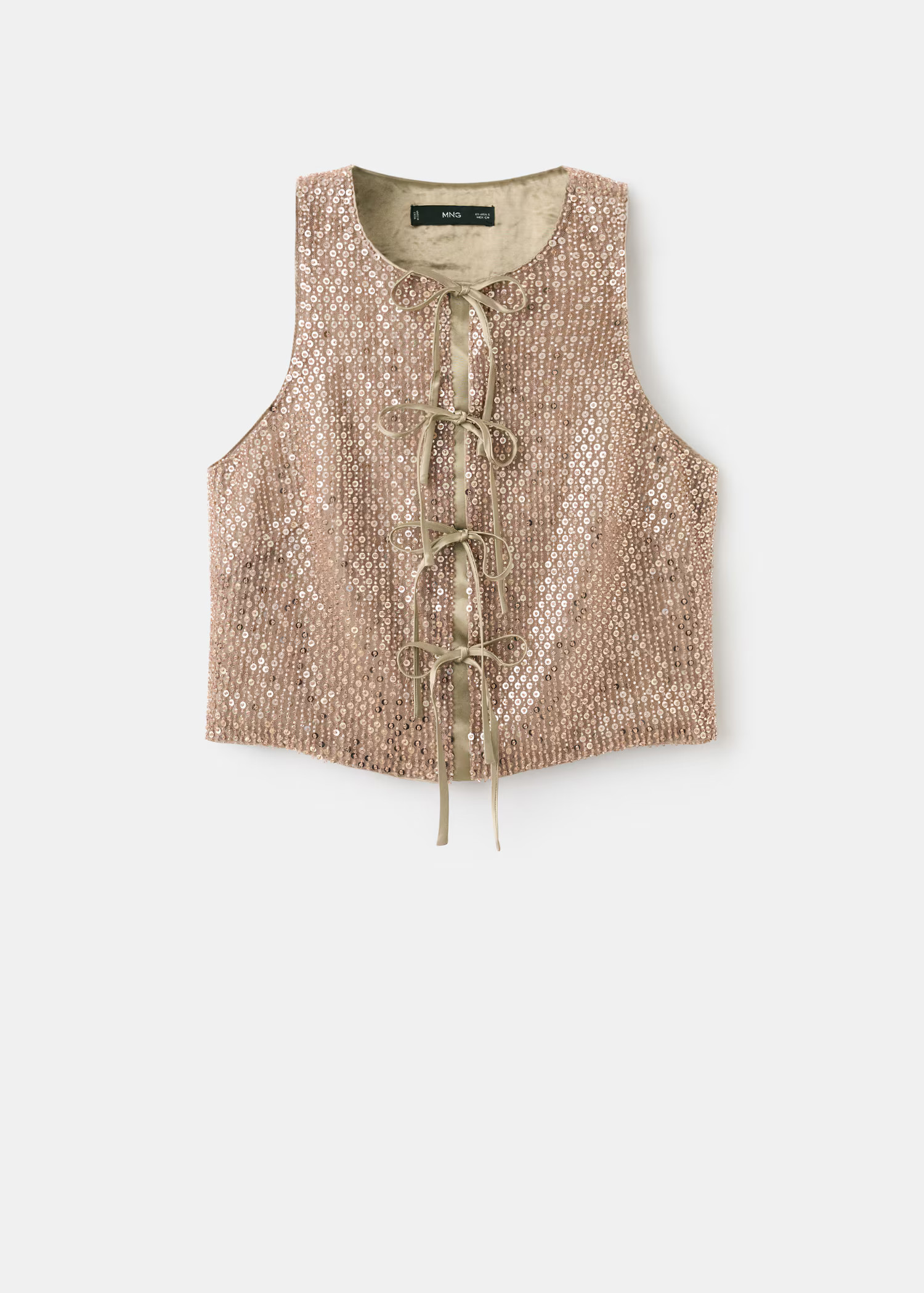 Top with sequins and bow - Women | MANGO USA | Mango (US/MX/AU)