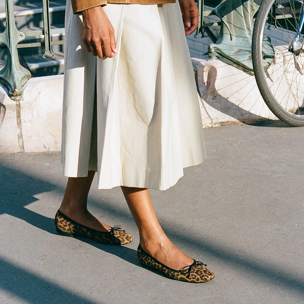 Leopard Suede Square Toe Ballet Flats | The Fonteyn | Margaux