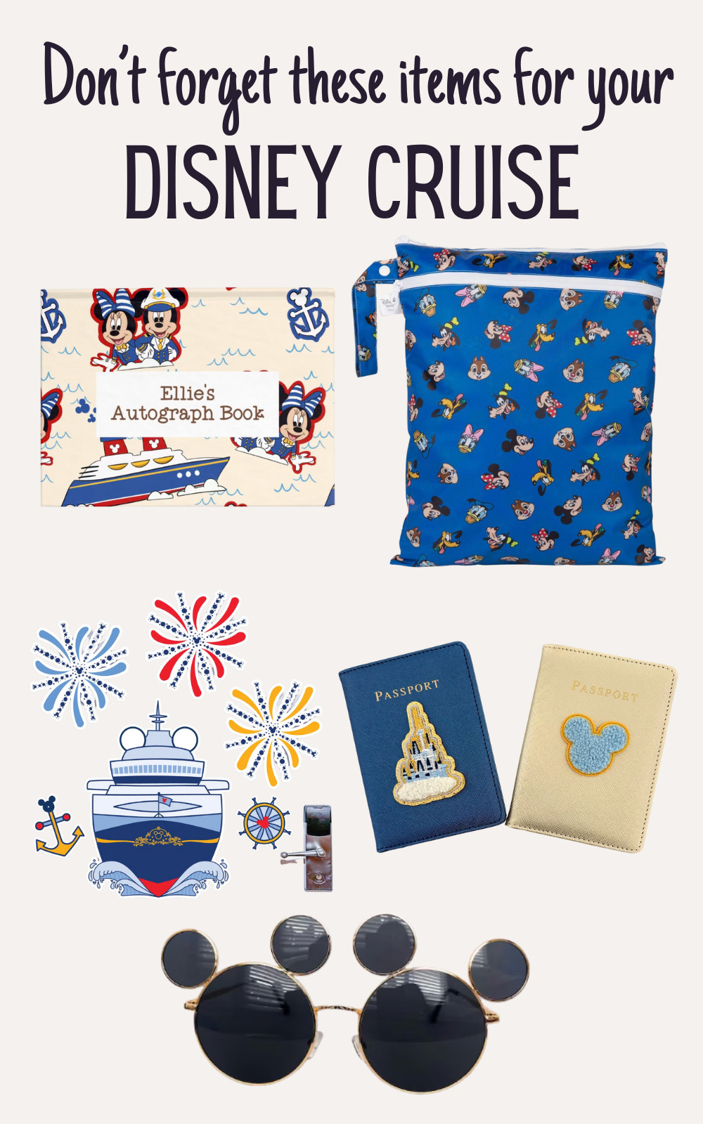 Don’t board your Disney Cruise without these easy-to-forget essentials. From autograph books for character meet-and-greets to wet bags for Castaway Cay, passport holders, cruise door decor, and fun Disney accessories, these items make your sailing smoother and more organized! 

 

#LTKmomlife #LTKTravel