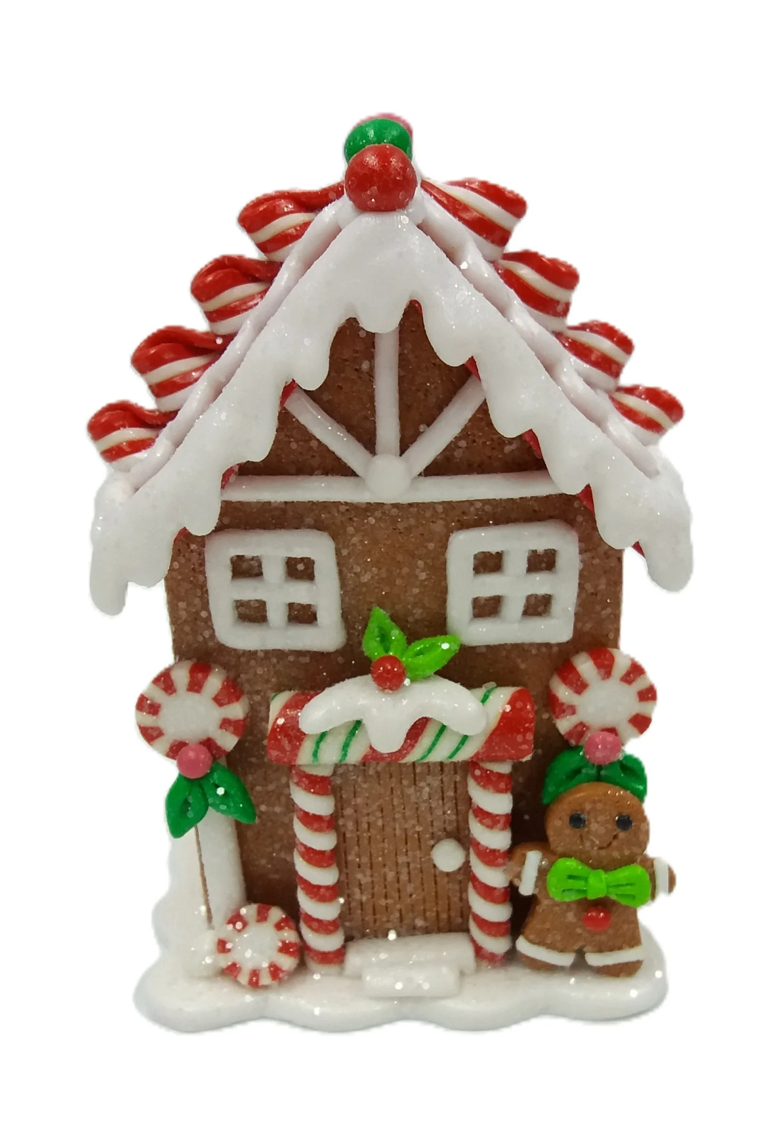 Gingerbread House Christmas Tabletop Decoration, Multicolor, 5", by Holiday Time - Walmart.com | Walmart (US)
