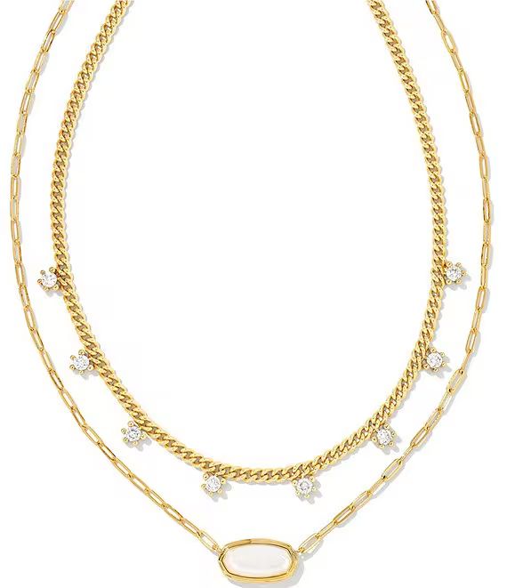 Kendra Scott Framed Elisa Gold Short Multi Strand Necklace | Dillard's | Dillard's