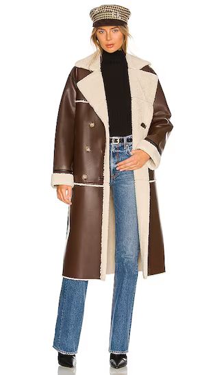 Farrah Coat in Brown | Revolve Clothing (Global)