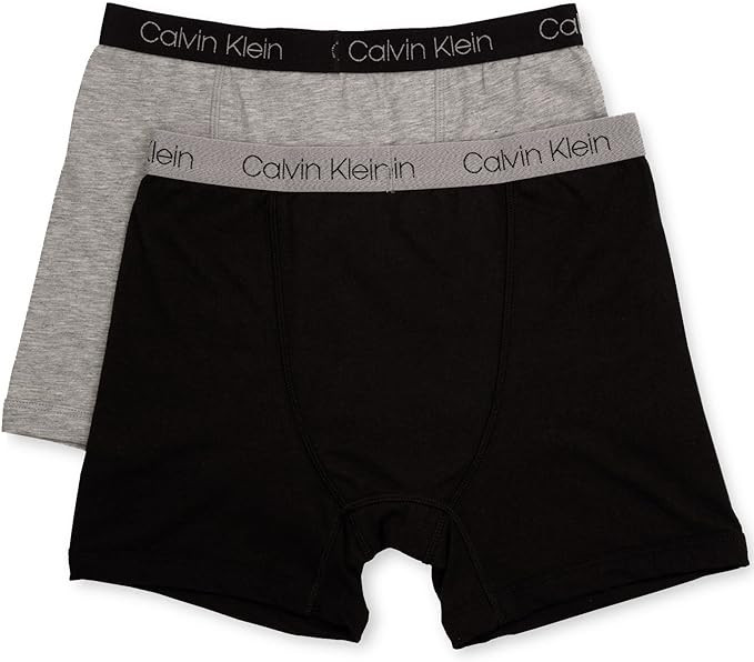 Calvin Klein Boys' 2 Pack Boxer Briefs | Premium Cotton Comfort | Amazon (US)
