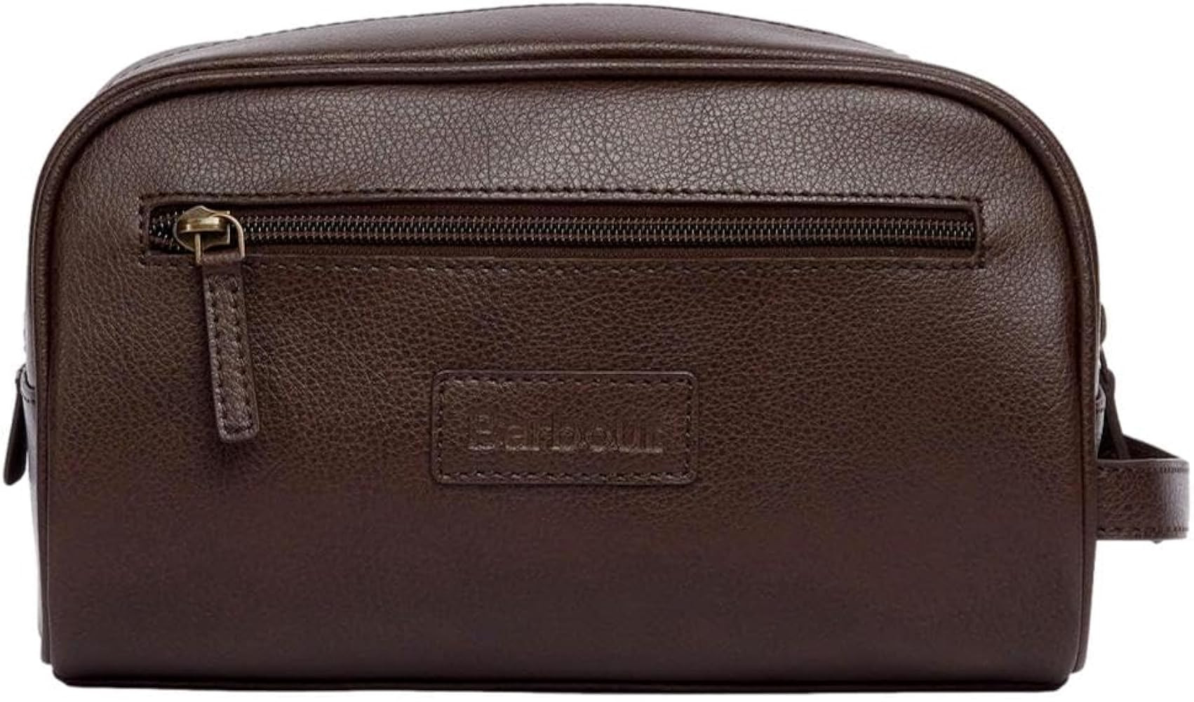 Barbour Leather Wash Bag, Dark Brown | Amazon (US)