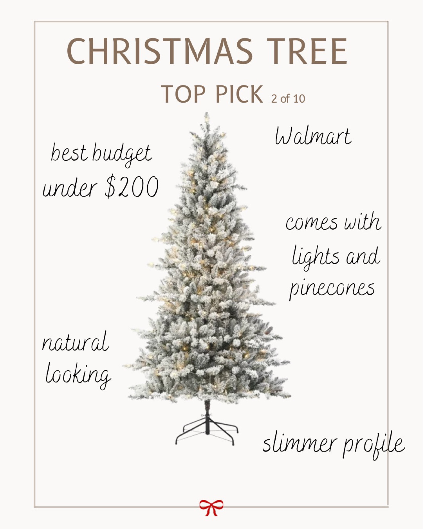 This flocked Walmart Christmas tree is the best budget option, but no one will know you paid less! It’s so natural and even has pine cones! You can’t get a better Christmas tree for under $200! 

#LTKhome #LTKSeasonal #LTKHoliday