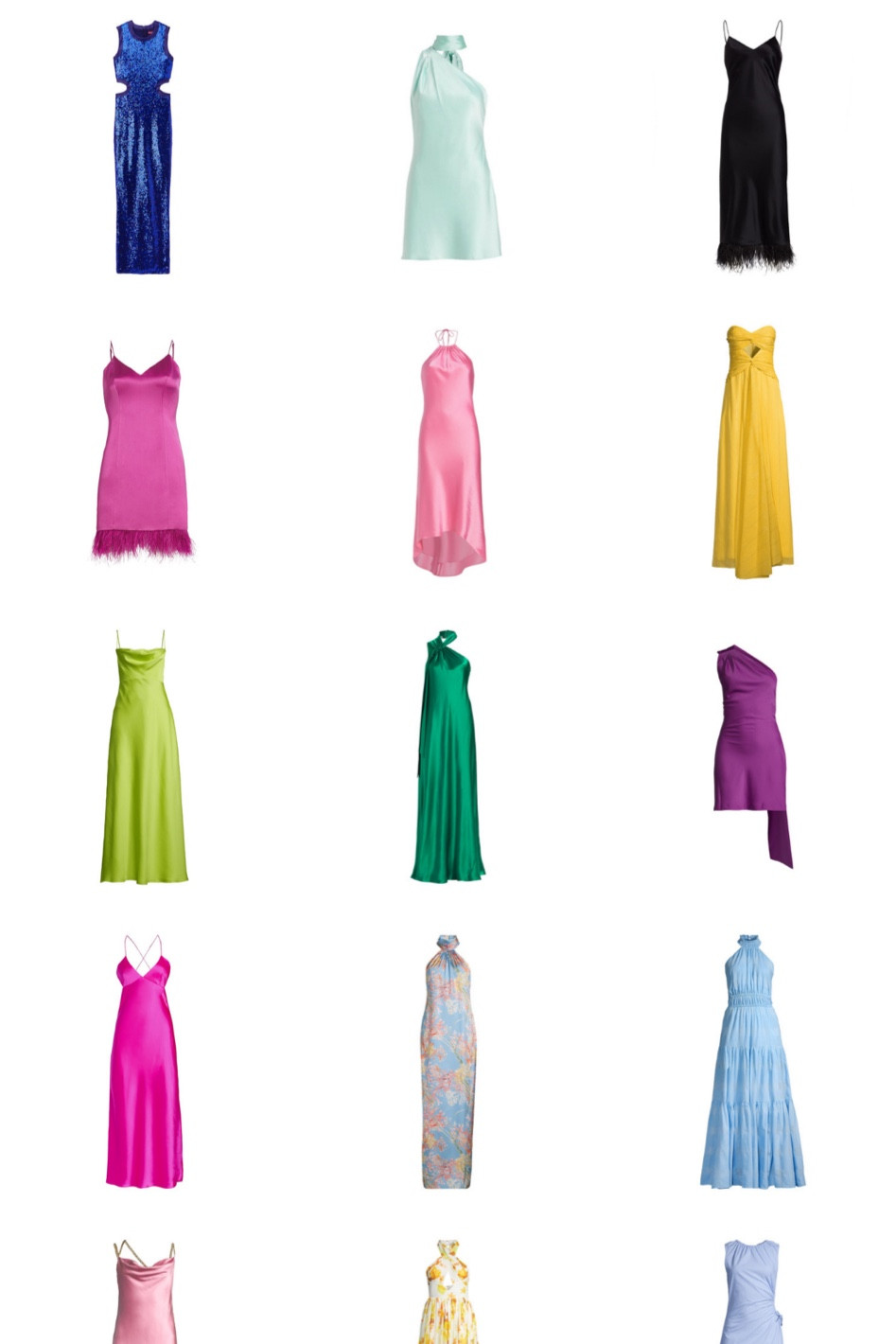 Fun and unique wedding guest dresses under $500 - Saks sale section