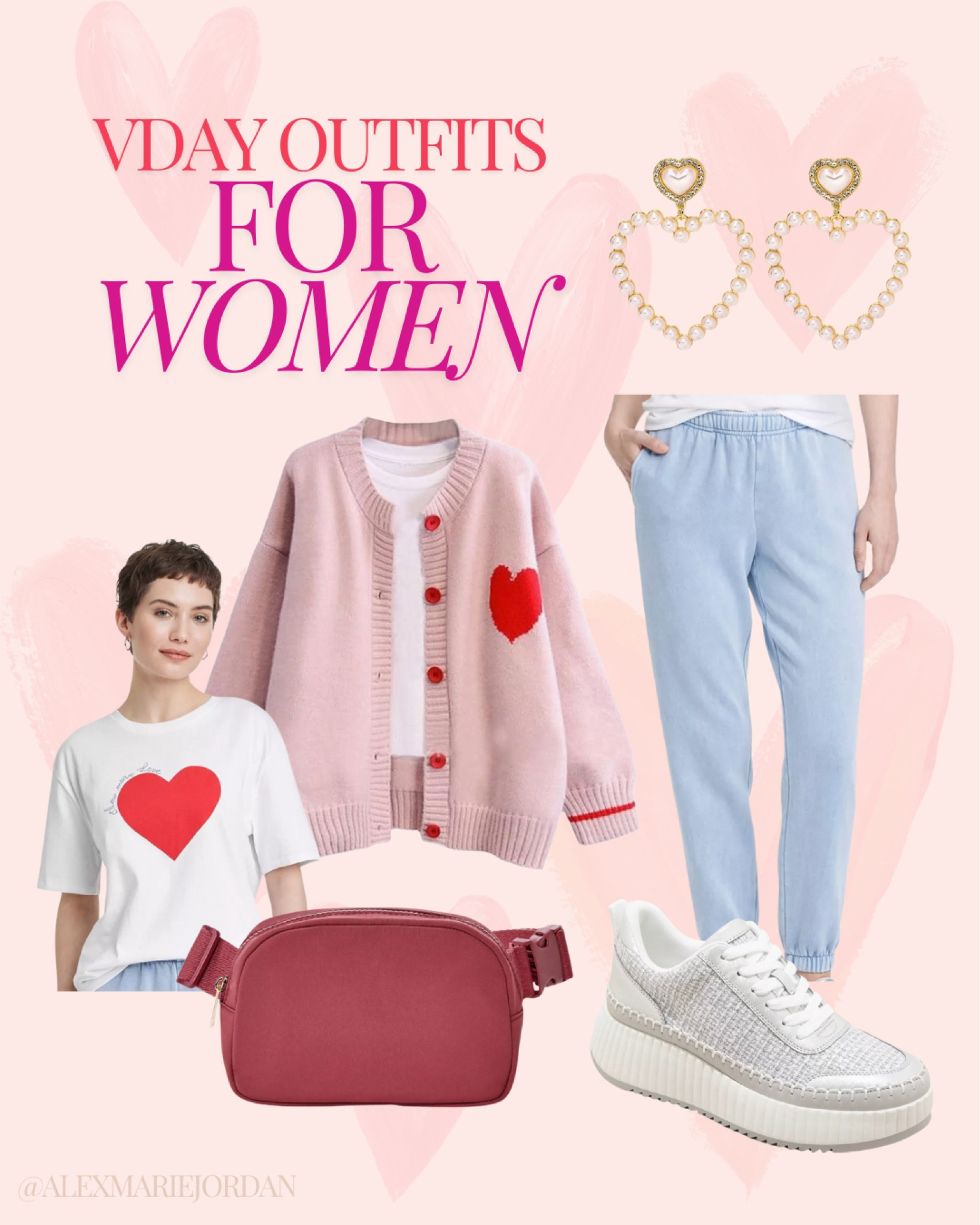 Casual and stylish valentines outfit for women with cute heart accents and cozy joggers 

#LTKSeasonal #LTKFindsUnder100 #LTKActive