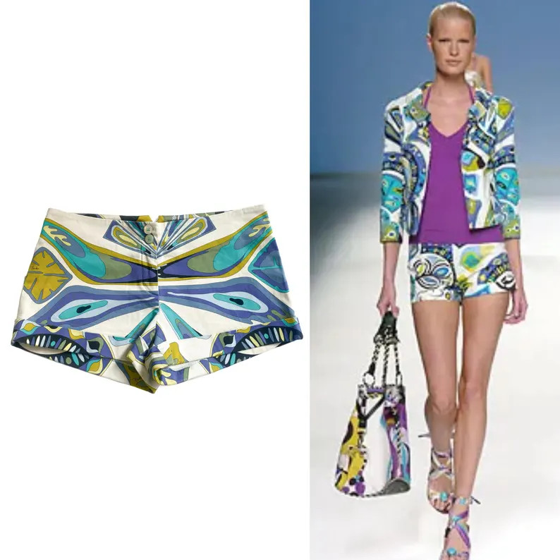 2000s Emilio Pucci Shorts, Emilio Pucci Spring 2005 Ready to Wear, Y2k Booty Shorts, Vintage Desi... | Etsy (US)