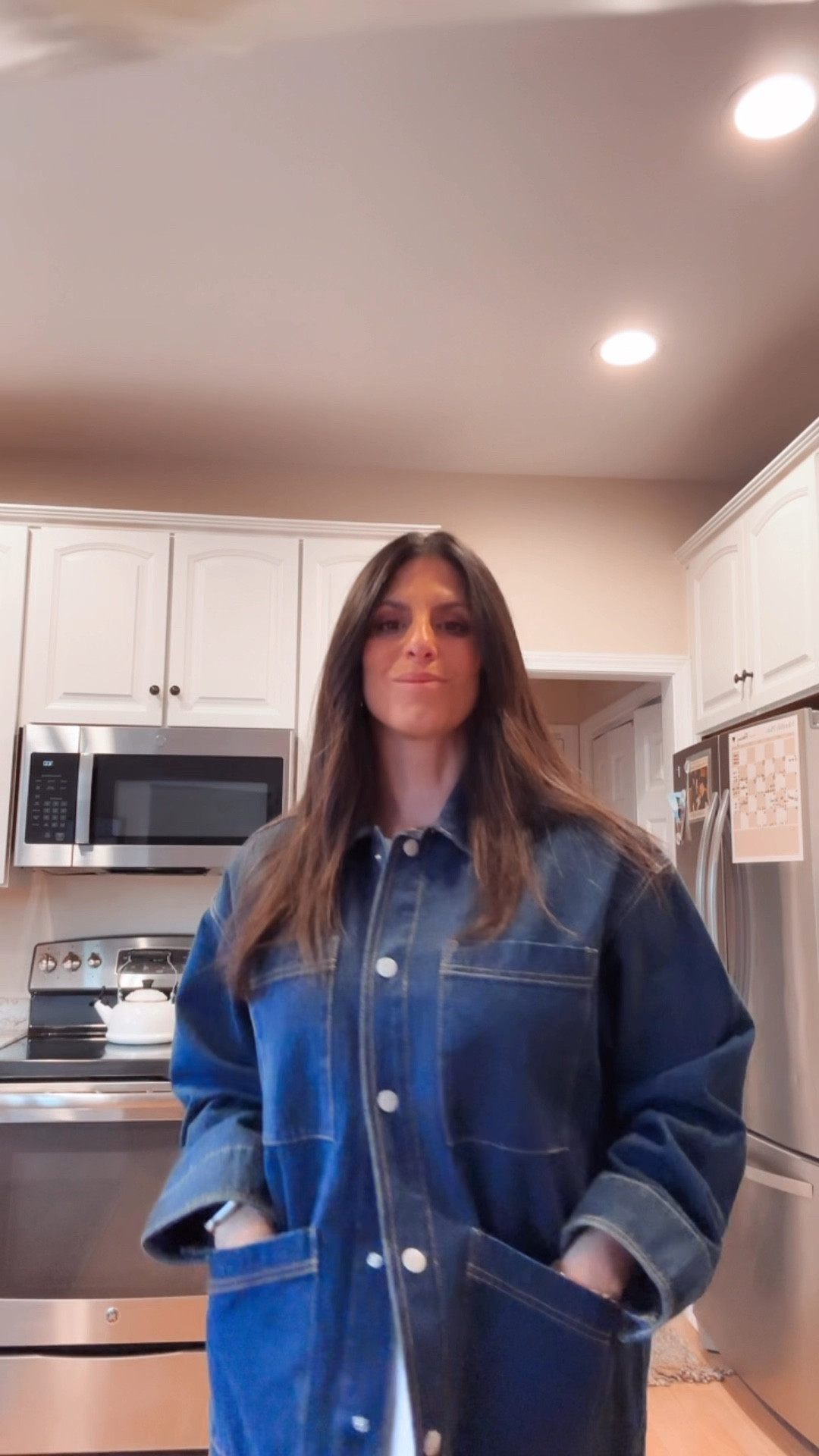 Love this oversized jean jacket/shirt! I got a small for reference. Also, how cute would it look with a skirt.

#LTKOver40 #LTKFindsUnder50 #LTKSeasonal