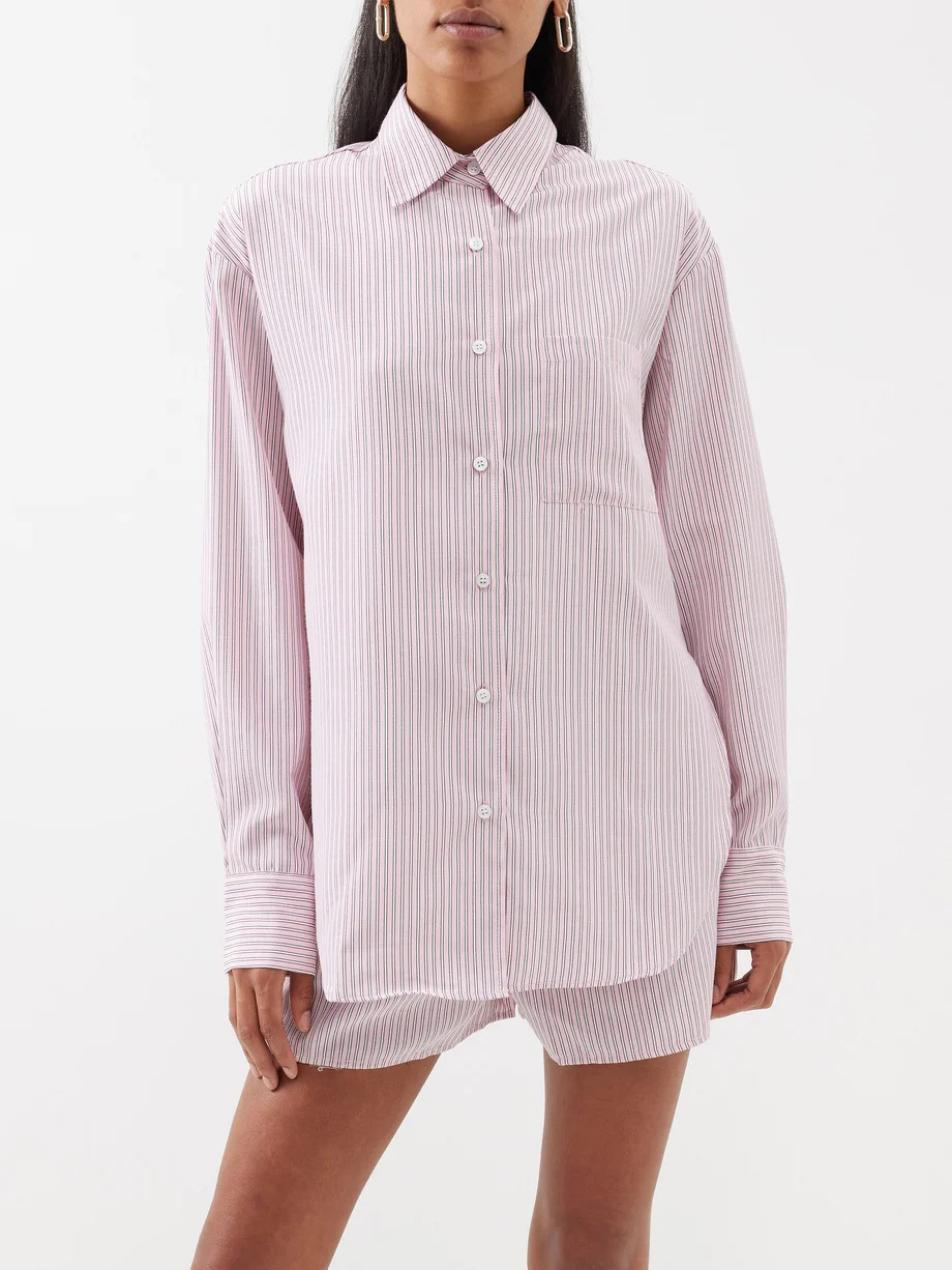 Lui striped twill shirt | The Frankie Shop | Matches (UK)