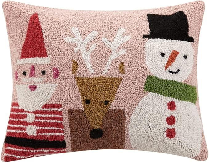 Peking Handicraft 31APS50C18OB Santa and Friends Hook Pillow, Poly Filled, 18-inch Length, Wool a... | Amazon (US)