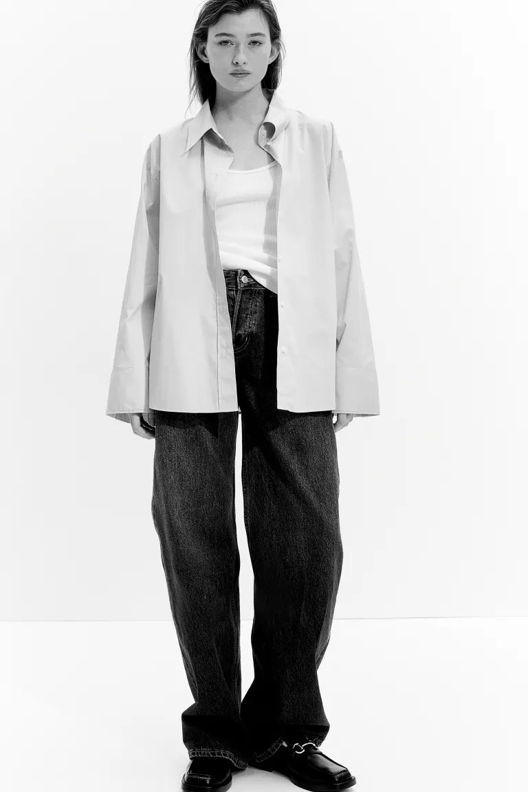 Oversized Cotton Shirt | H&M (US + CA)