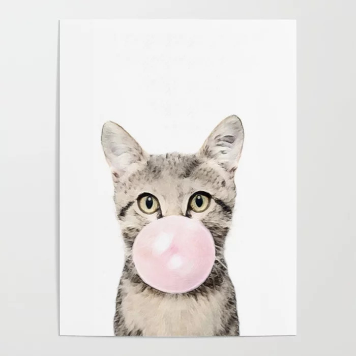 Cat Bubblegum  Poster | Society6