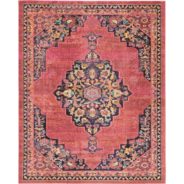 Nourison Passionate Persian Pink/Flame 7'10" x 10' Area Rug, (8x10) | Walmart (US)