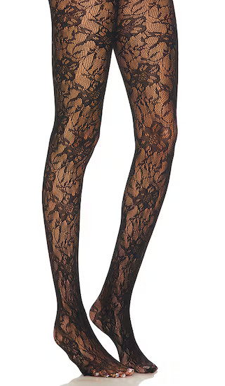 Lace Tights in Black | Revolve Clothing (Global)