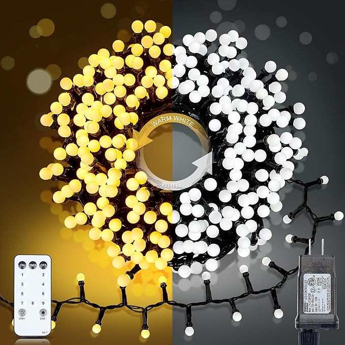 shinymolly Fairy Lights Plug in with Remote, 33Feet 480 Led Cluster Lights Waterproof Firecracker... | Amazon (US)