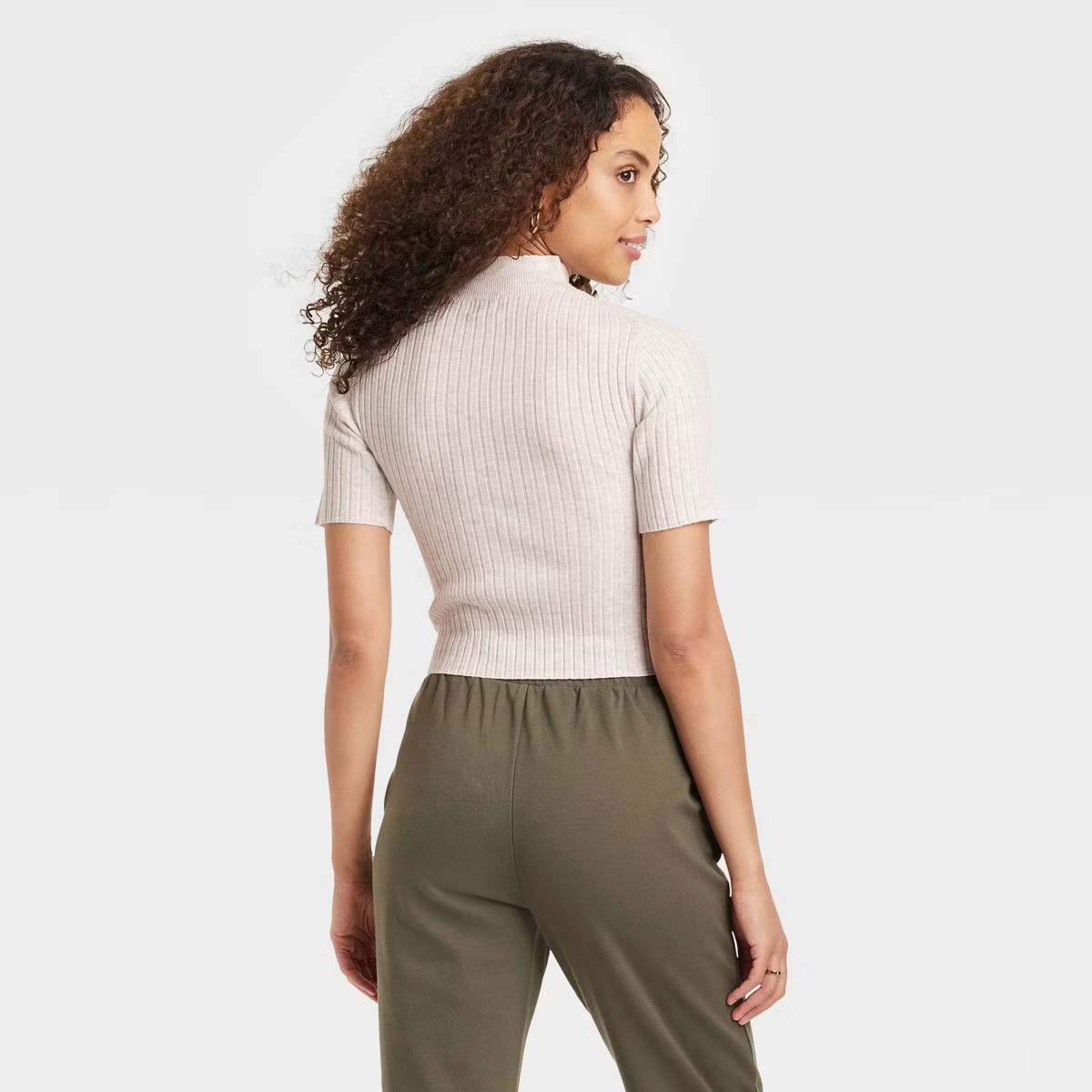 Women's Mock Turtleneck Ribbed Sweater - A New Day™ | Target