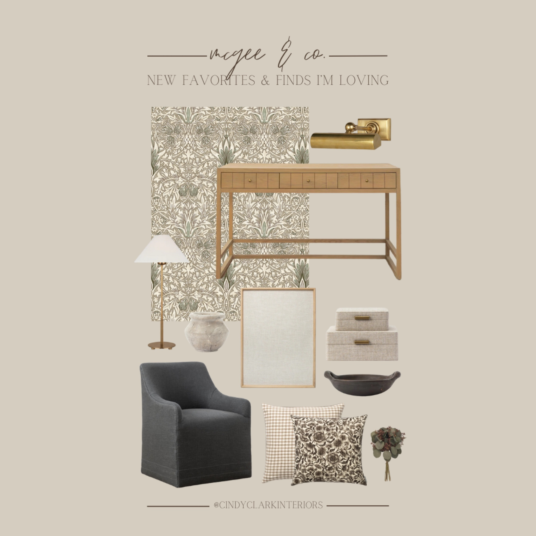 McGee & Co. new home arrivals! I’m loving these pieces. This wallpaper is stunning, this desk is functional and beautiful, and I love this deep blue upholstered chair. I may be adding a few of these pieces to our home soon 👀

#LTKHome #LTKStyleTip