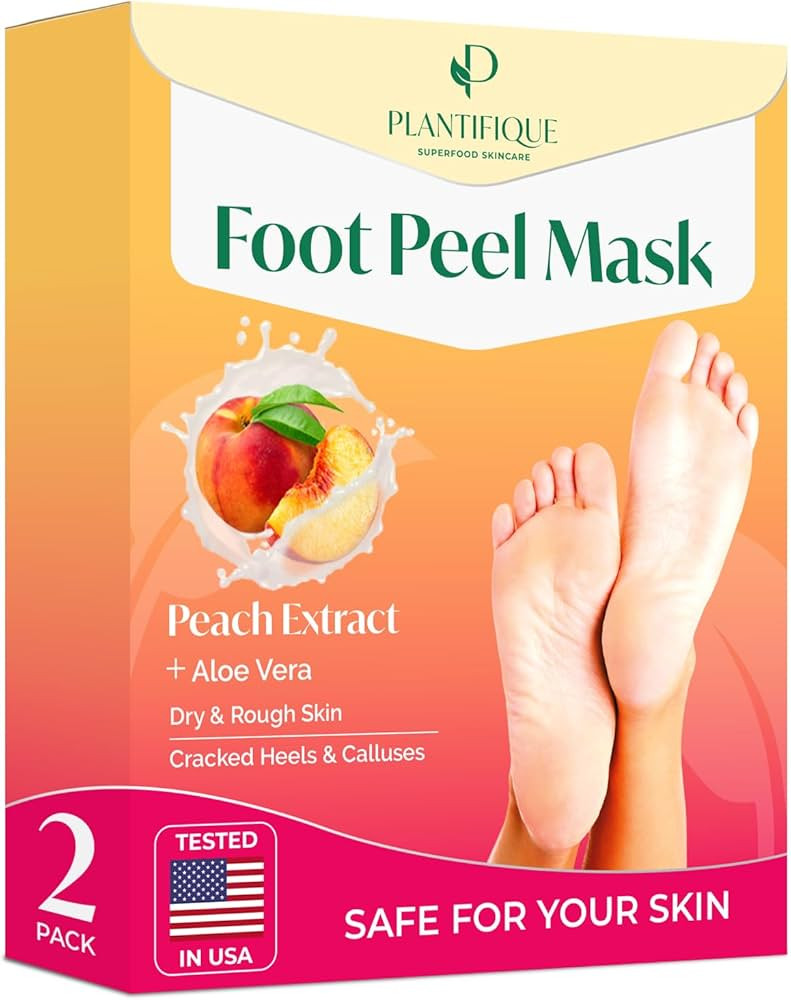 PLANTIFIQUE Foot Peeling Mask 2 Pack | Dermatologically Tested Repairs Heels & Removes Dry Dead S... | Amazon (US)