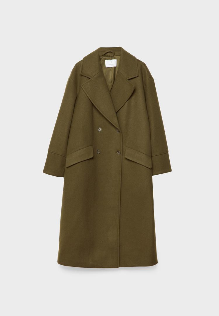 Oversize soft-touch coat | Stradivarius (UK)