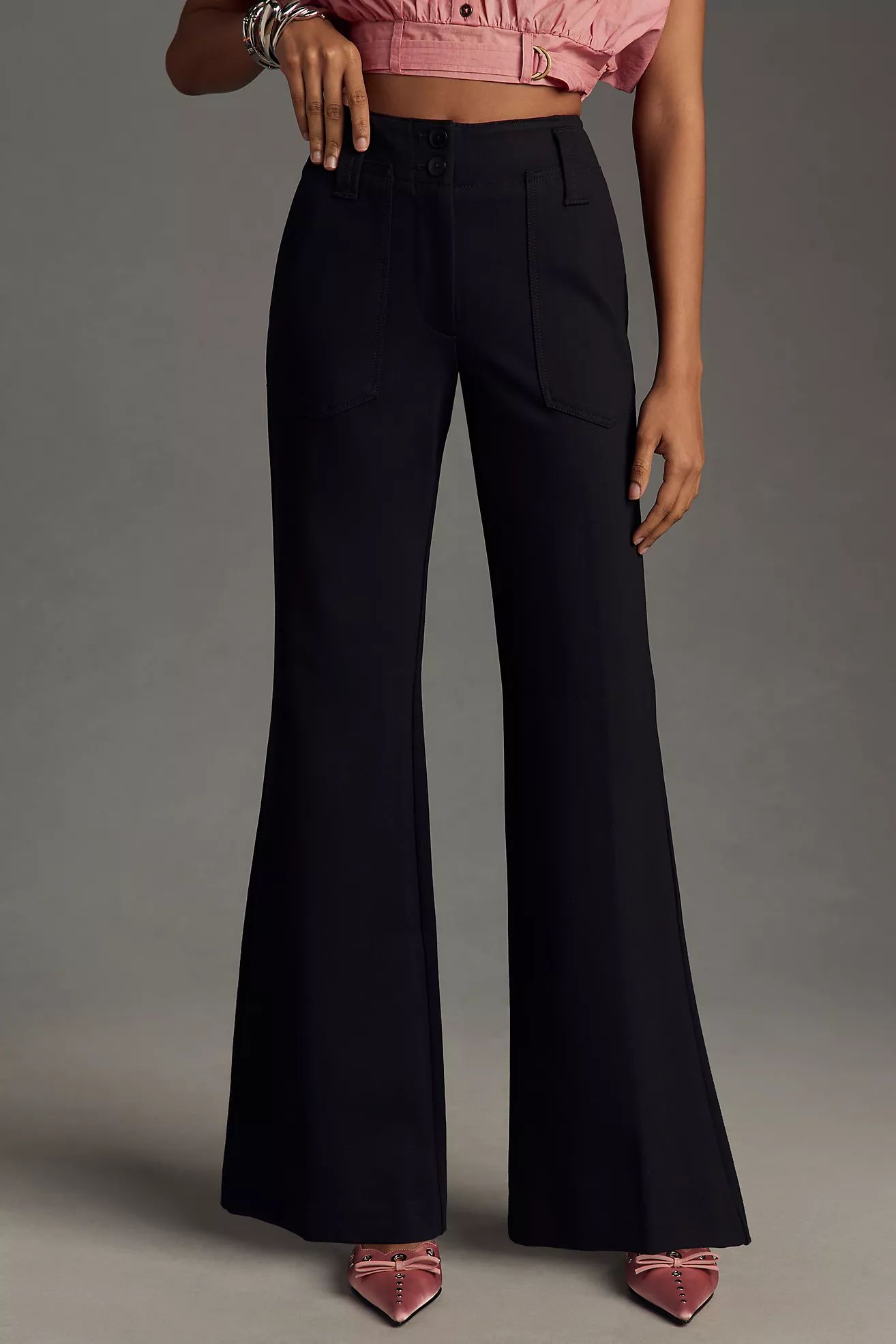 The Naomi Ponte Wide-Leg Flare Pants by Maeve | Anthropologie (US)