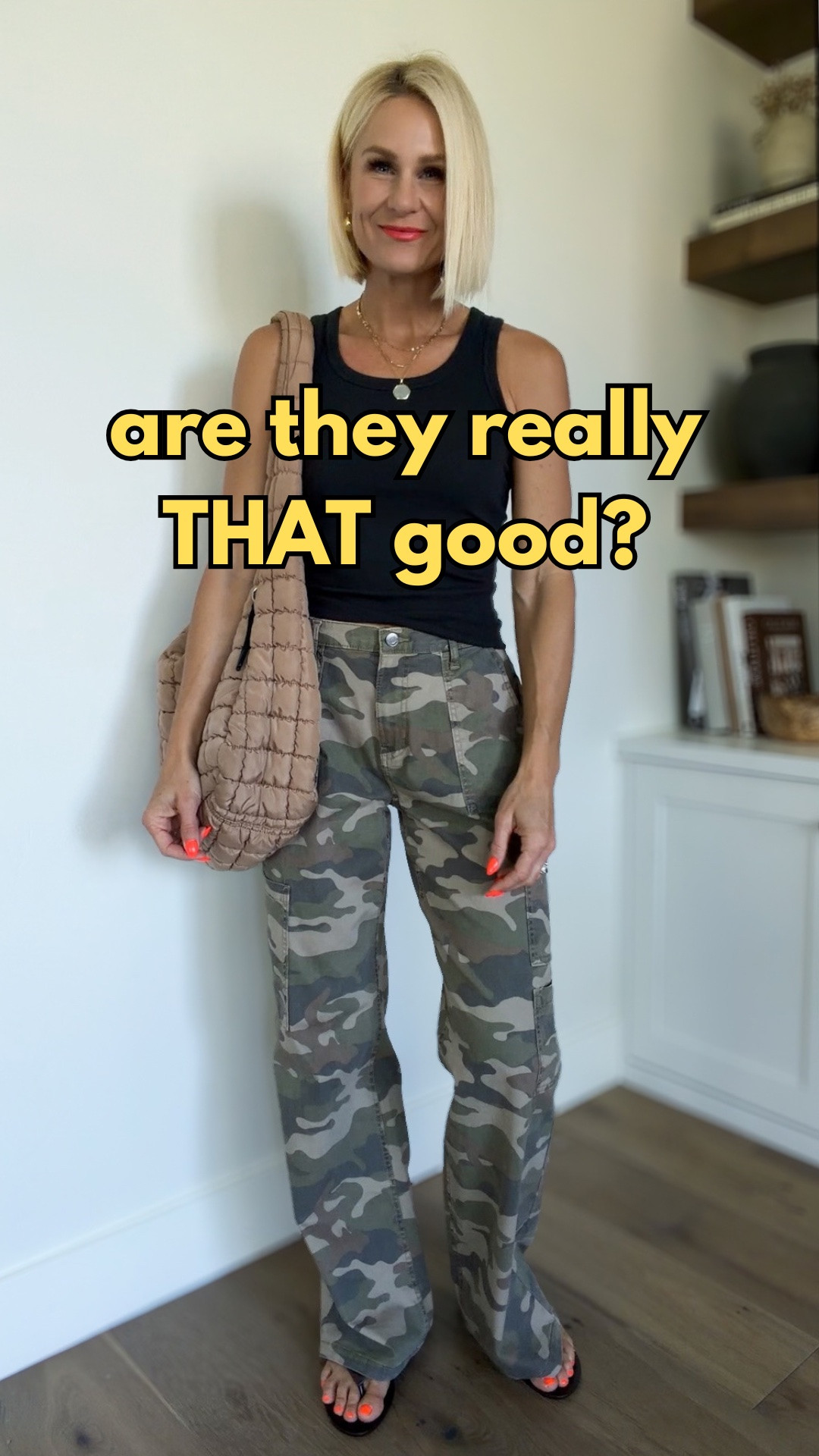 Okay, these are LEGIT. 👏🏼
You know I’m picky—and these $17 camo pants seriously surprised me. The fit is good, they’re easy to style, and they look WAY more expensive than they are.✔️
They fit tts — a little loose.
Wearing medium/long

#LTKmomlife #LTKOver40 #LTKdayinmylife