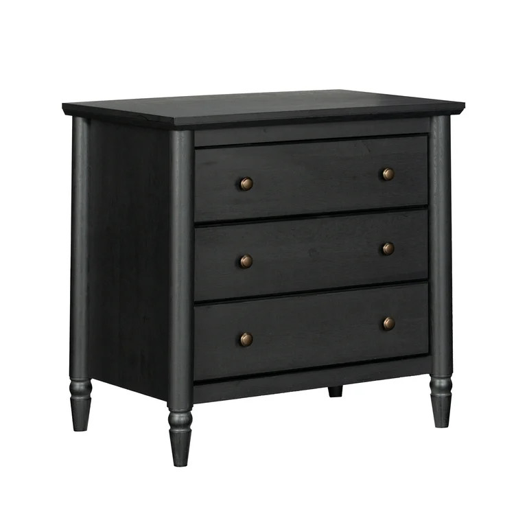 (2 pack) My Texas House Monroe 3 Drawer Nightstand with USB, Raven Black Oak Finish | Walmart (US)
