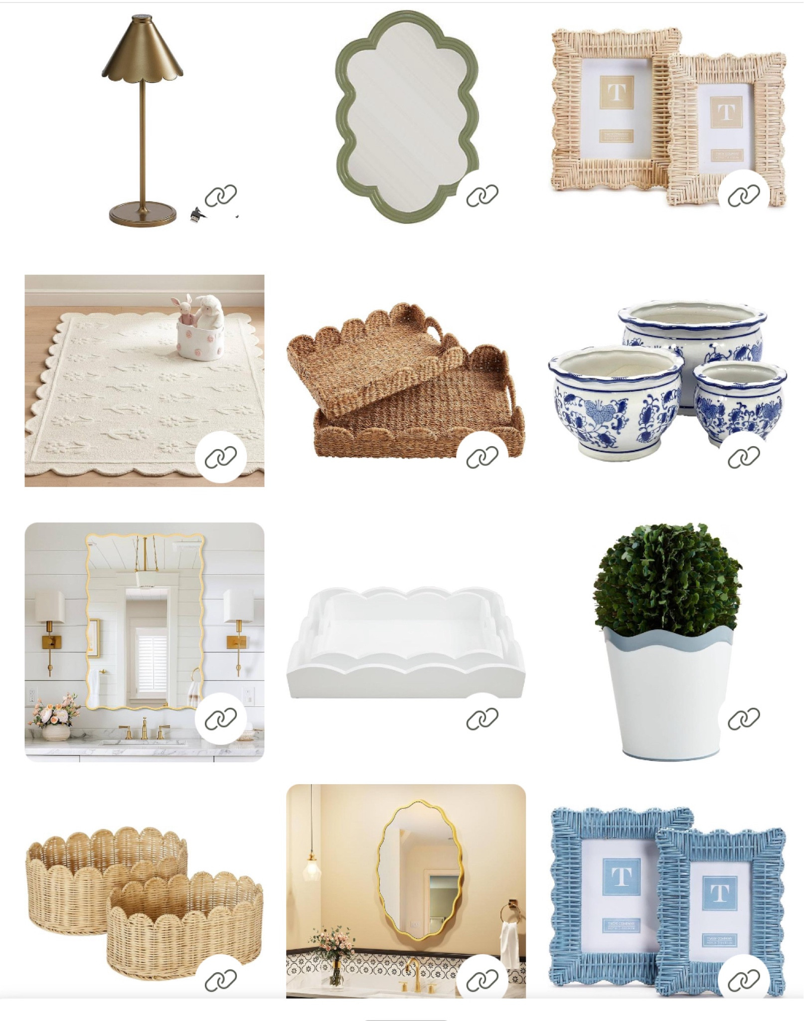 Scalloped home accents 

#LTKFamily #LTKSeasonal #LTKHome