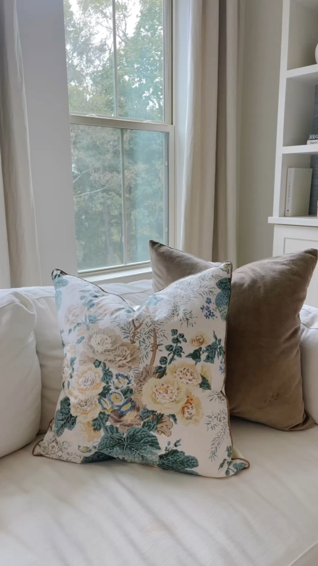 I’ve had my eye on these floral pillows for quite some time and finally found them at a *decent* price - it’s all relative of course because they are a designer fabric. BUT I did find them in a boutique for about double what I paid for online at this source. Plus paired them with a budget friendly velvet pillow (that also comes in a bunch of other colors).

Details -
- both pillows covers are 20x20
- linked my favorite insert - be sure to always size up for inserts! 22x22 for these!



#homedecor #couchpillows #throwpillows #designerpillows #interiordesign #traditionalhome #southernhome



#LTKHome #LTKSeasonal #LTKVideo