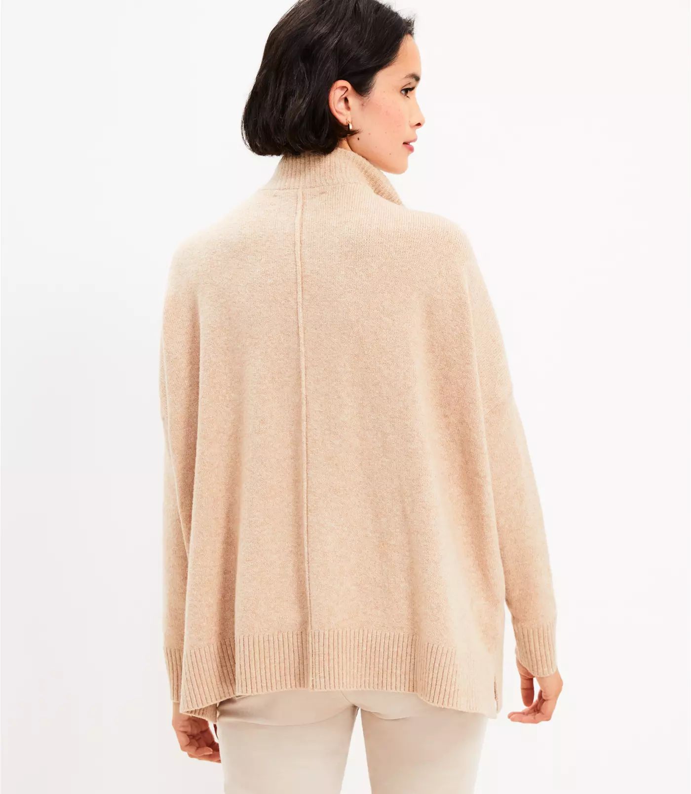 Button Poncho Sweater | LOFT