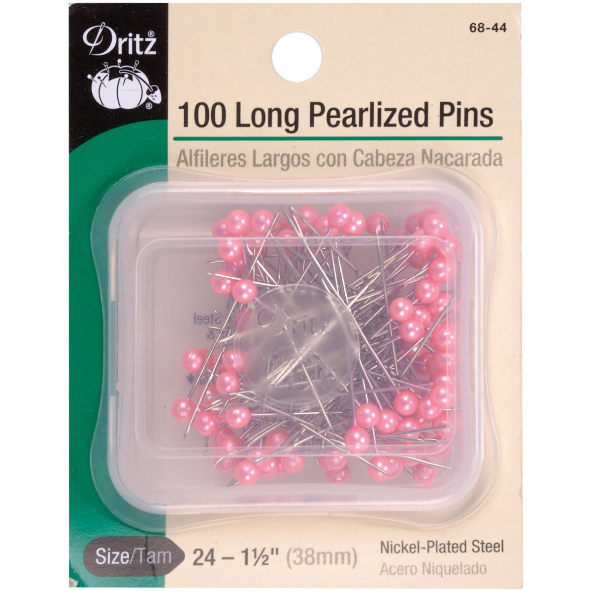 Dritz 68-44 Pearlized Pins, Long, Pink, 1-1/2-Inch (100-Count) | Amazon (US)