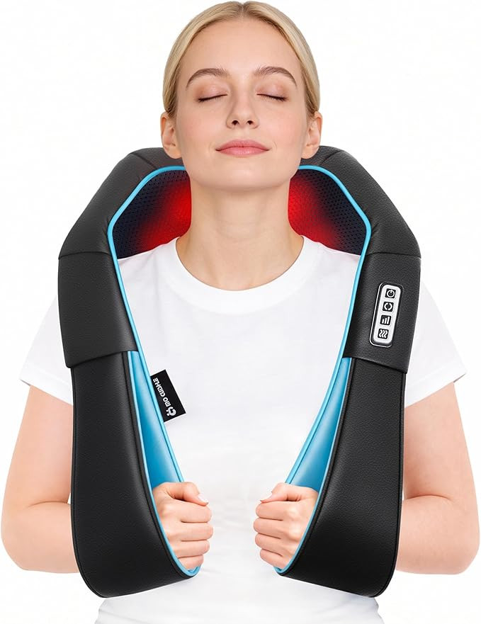 Mo Cuishle Shiatsu Neck Massager for Pain Relief, Back Shoulder Massager with Heat – Deep Knead... | Amazon (US)