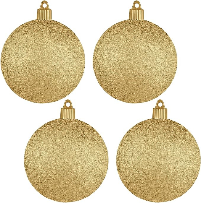 Amazon.com: Christmas By Krebs 4" (100mm) Ornament [4 Pieces], Commercial Grade Indoor and Outdoo... | Amazon (US)